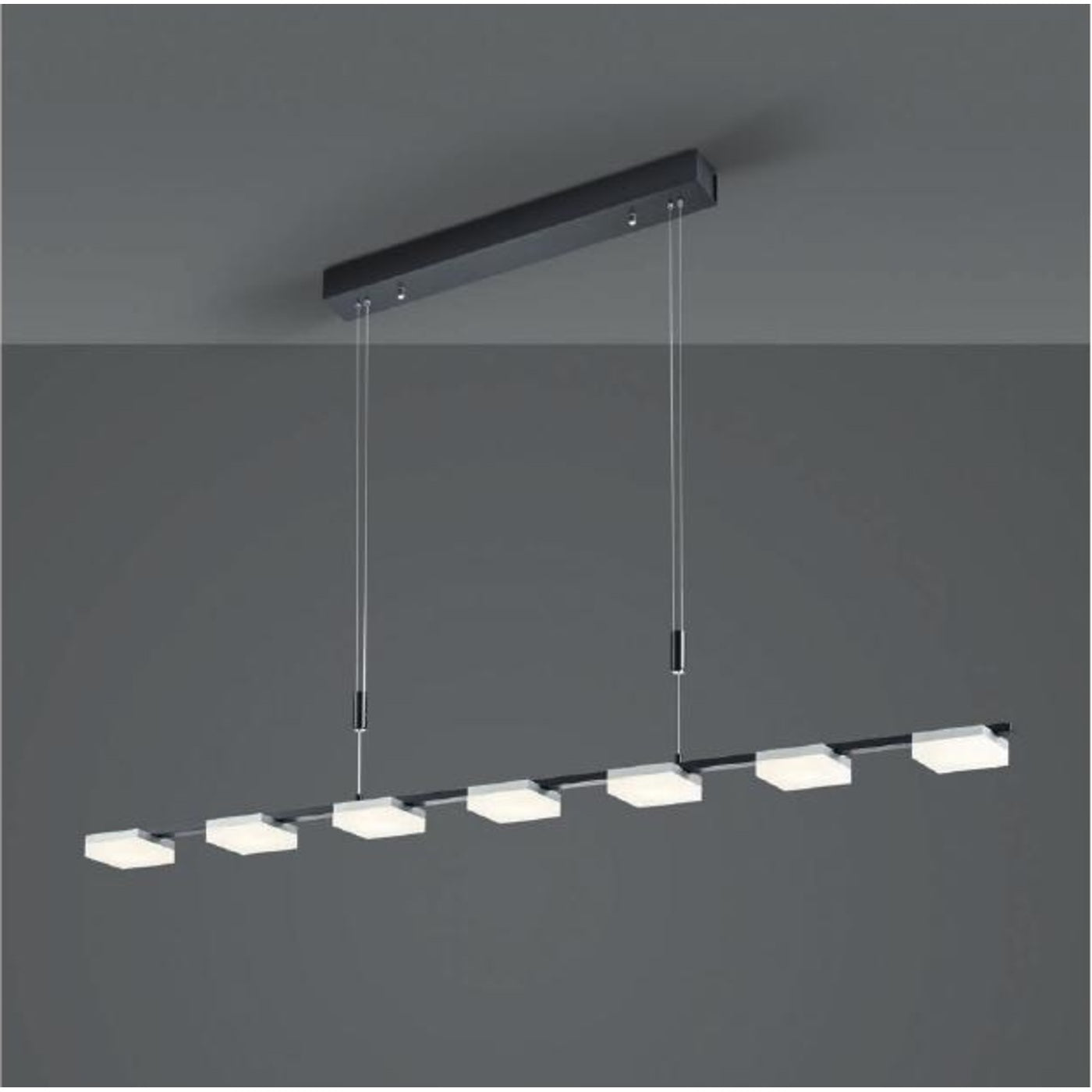 LED-Pendelleuchte Bopp Quad 120 cm – Schwarz-Gold