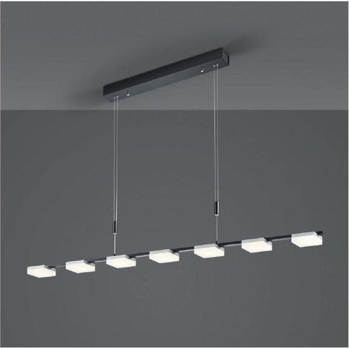 LED-Pendelleuchte Bopp Quad 120 cm – Schwarz-Gold