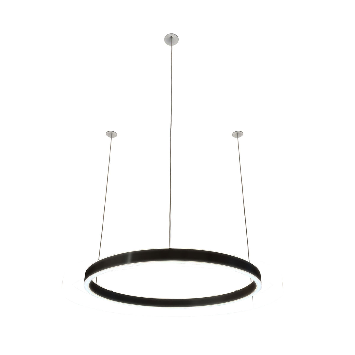 Braga, Pendelleuchte Loop 24V, 40cm Schwarz, moderne Esstischbeleuchtung
