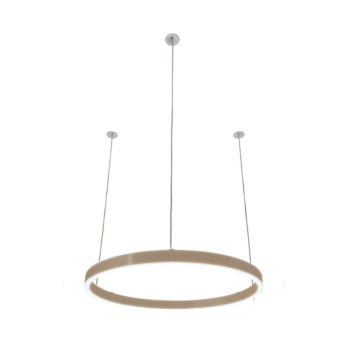 Braga, Pendelleuchte Loop 24V, 40cm Taupe, hochwertige Raumbeleuchtung
