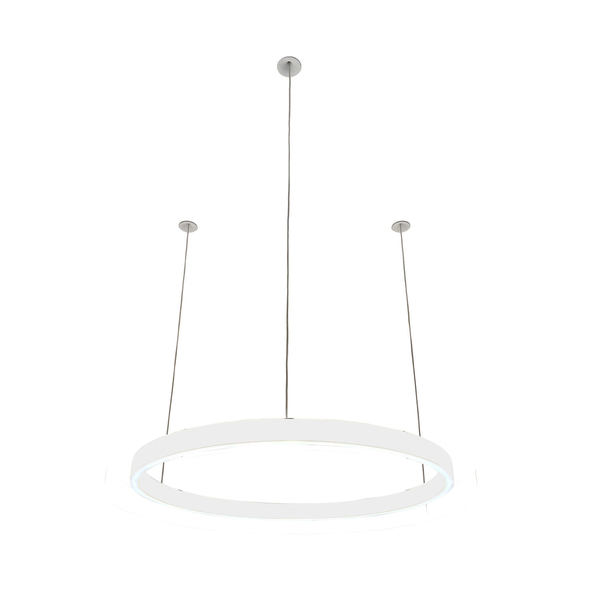 Braga, Pendelleuchte Loop 24V, 50cm Weiss, stilvolle Esstischbeleuchtung