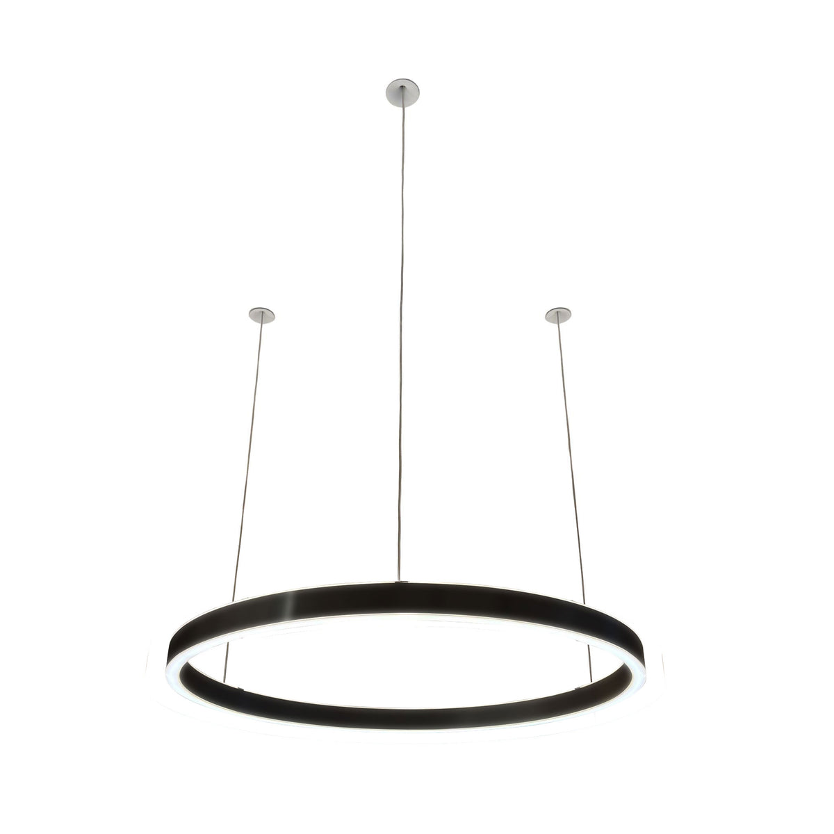 Braga, Pendelleuchte Loop 24V, 60cm Schwarz, moderne Raumbeleuchtung