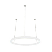 Braga, Pendelleuchte Loop 24V, 60cm Weiss, stilvolle Esstischbeleuchtung