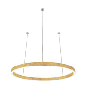 Braga, Pendelleuchte Loop 24V, 90cm Blattgold, stilvolle Pendelleuchte