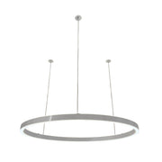 Braga, Pendelleuchte Ovally 24V, 105cm Aluminium, stilvolle Esstischbeleuchtung