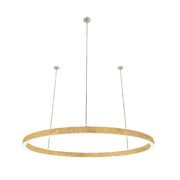 Braga, Pendelleuchte Ovally 24V, 105cm Blattgold, hochwertige Raumbeleuchtung