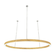Braga, Pendelleuchte Ovally 24V, 140cm Blattgold, hochwertige Lichtlösung
