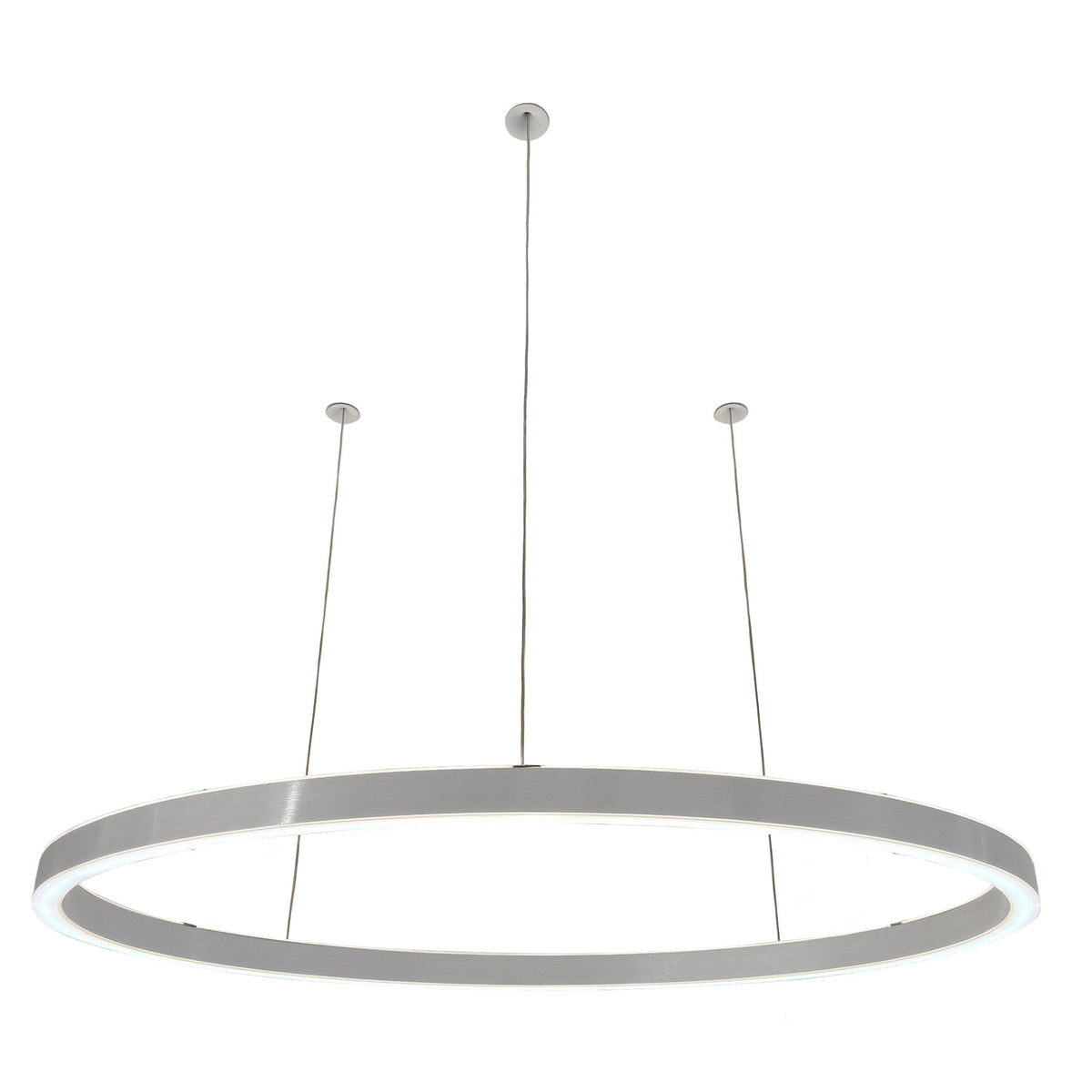 Braga, Pendelleuchte Ovally 24V, 190cm Aluminium, moderne Raumbeleuchtung