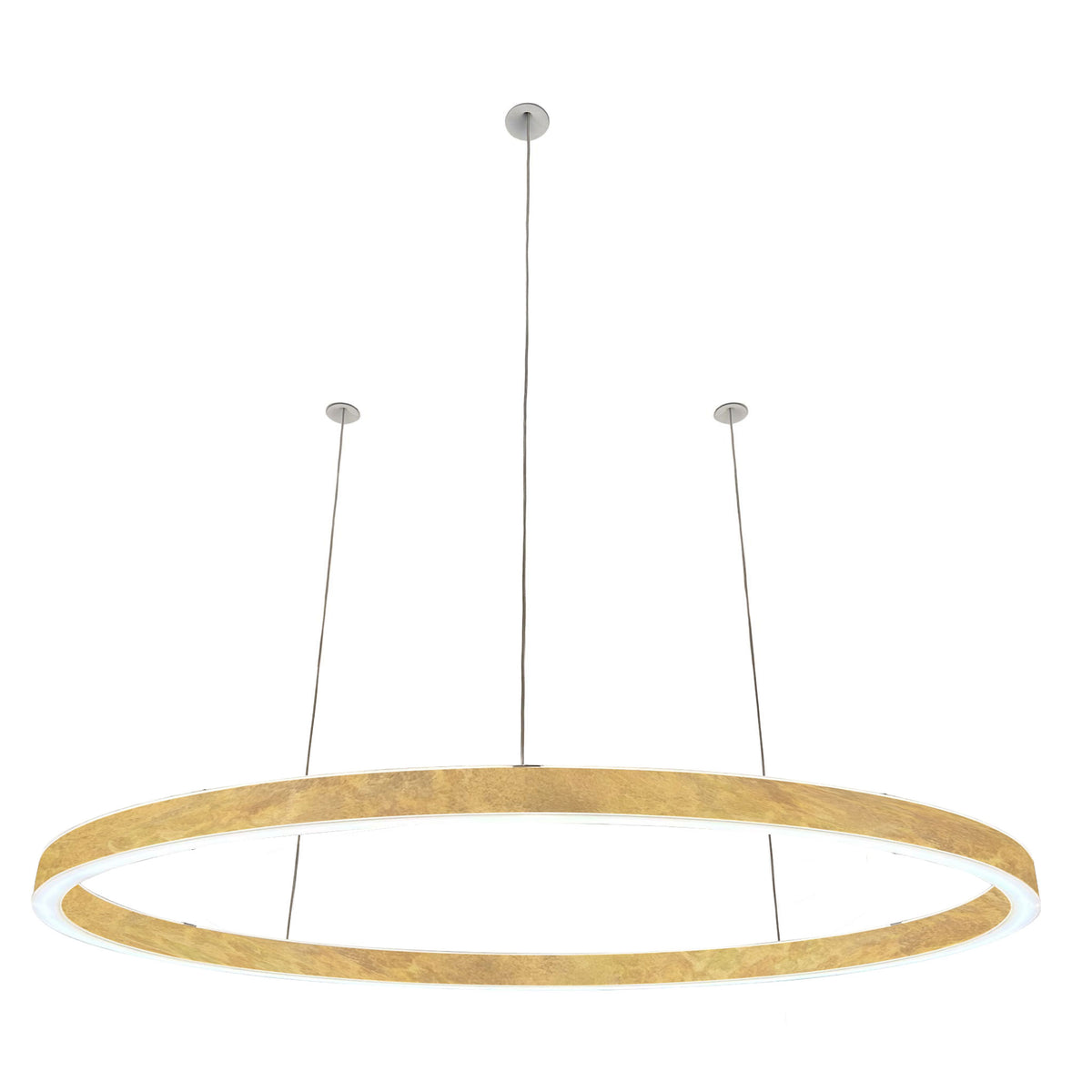 Braga, Pendelleuchte Ovally 24V, 190cm Blattgold, hochwertige Pendelleuchte