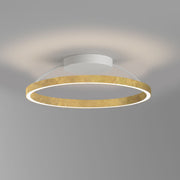 Braga, Deckenleuchte Loop, 50cm Blattgold, stilvolle Raumbeleuchtung