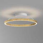 Braga, Deckenleuchte Loop, 60cm Blattgold, stilvolle Deckenbeleuchtung