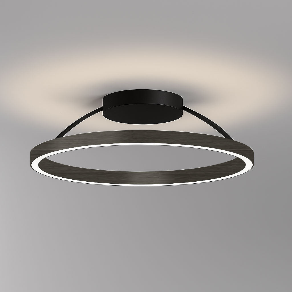 Braga, Deckenleuchte Loop, 60cm Gunmetal, stilvolle Lichtlösung