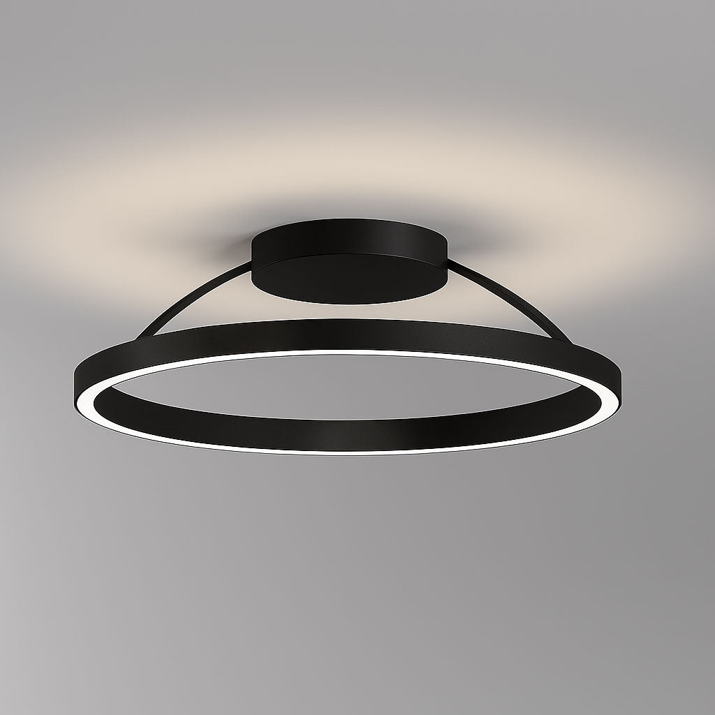 Braga, Deckenleuchte Loop, 60cm Schwarz, moderne Lichtlösung