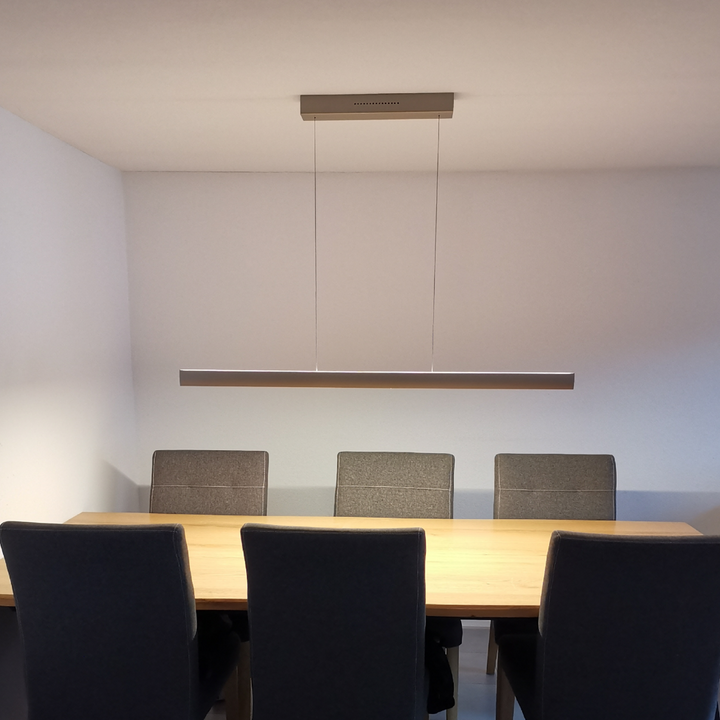 Runa pendant light, 112cm, nickel finish, special cable length: 250-350cm, returned item