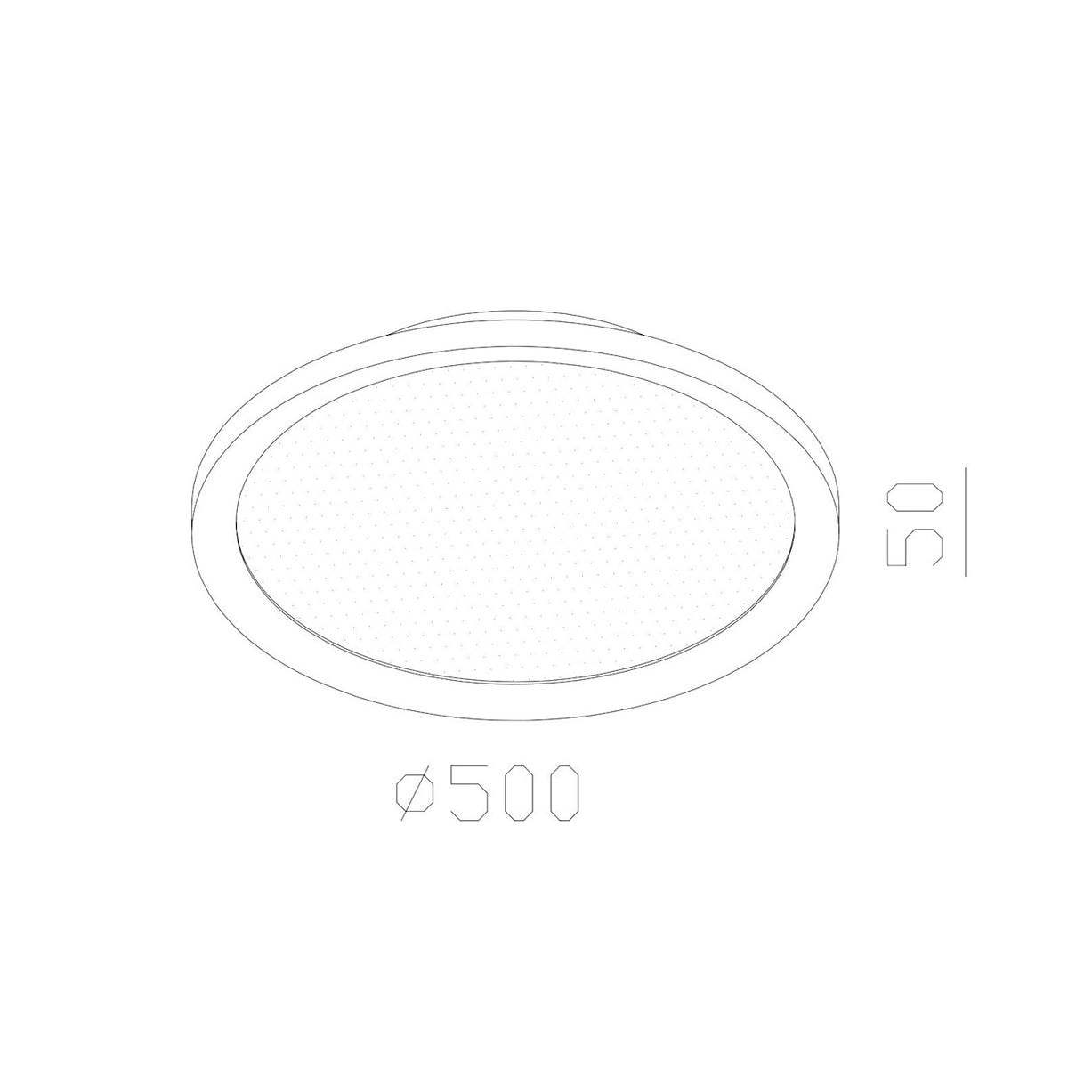 Lupia Licht, Deckenleuchte Calma, 50cm Skizze, professionelle Lichtplanung