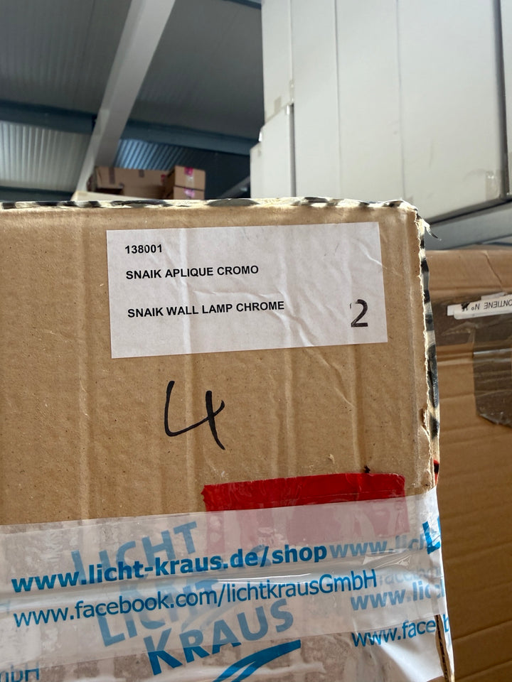 Carpyen Snaik Wandleuchte Chrom Karton mit Bestand 2