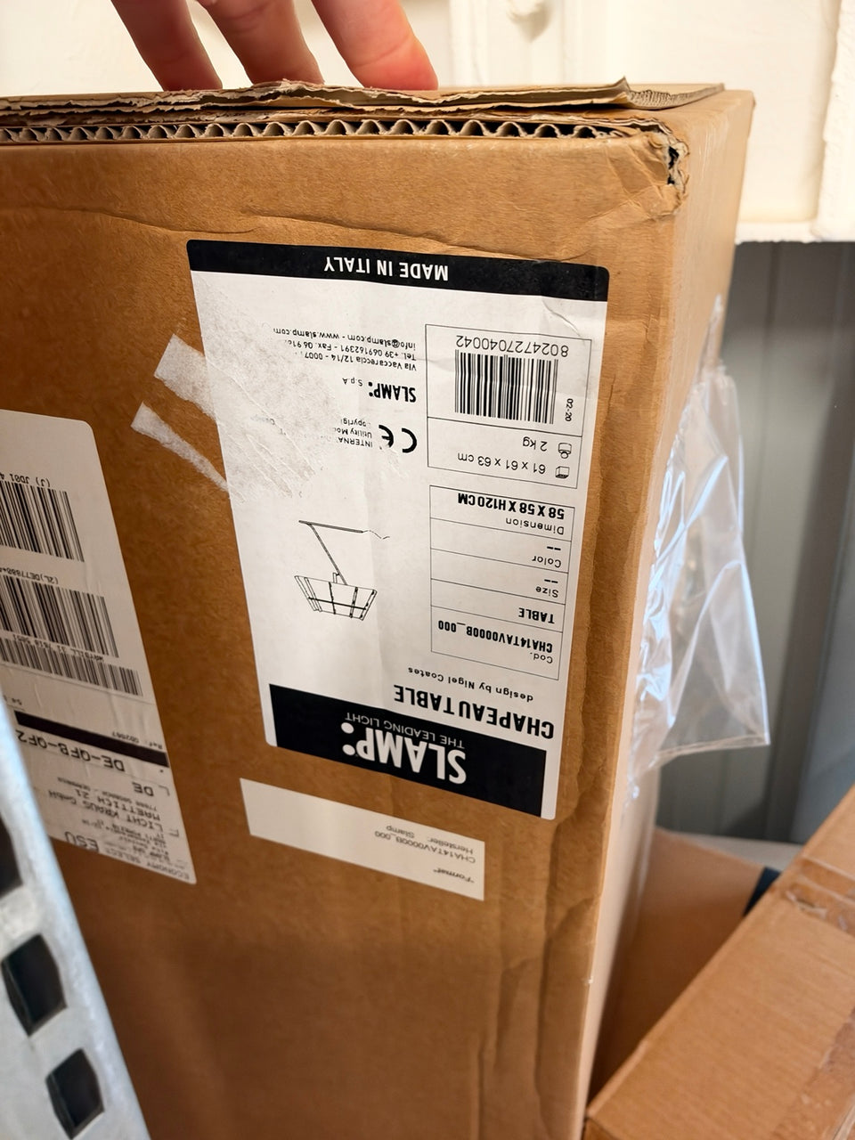 SLAMP Chapeau Schwarz verspiegelt Tischleuchte – Abverkauf – Originalkarton und Typenschild