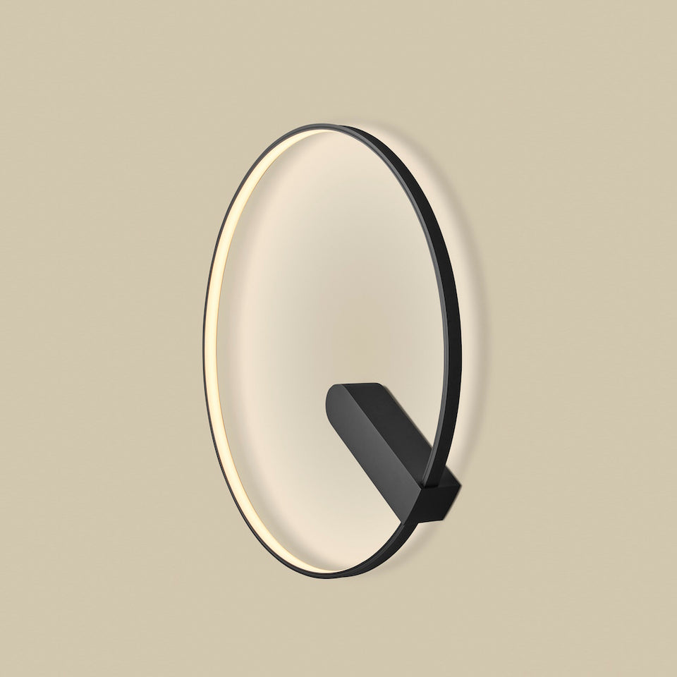 Holtkötter, Decken-/Wandleuchte Circular, Schwarz, moderne Deckenleuchte
