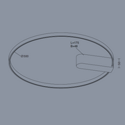 Holtkötter, Decken-/Wandleuchte Circular, Skizze, technische Lichtplanung
