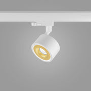 DLS Lighting, 3-Phasenstromschienenstrahler Clippo S, Weiss-Gold, stilvolle Akzentbeleuchtung