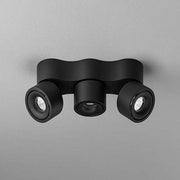 DLS Lighting, Aufbaustrahler Clippo S klein Trio, Schwarz, moderner Aufbaustrahler