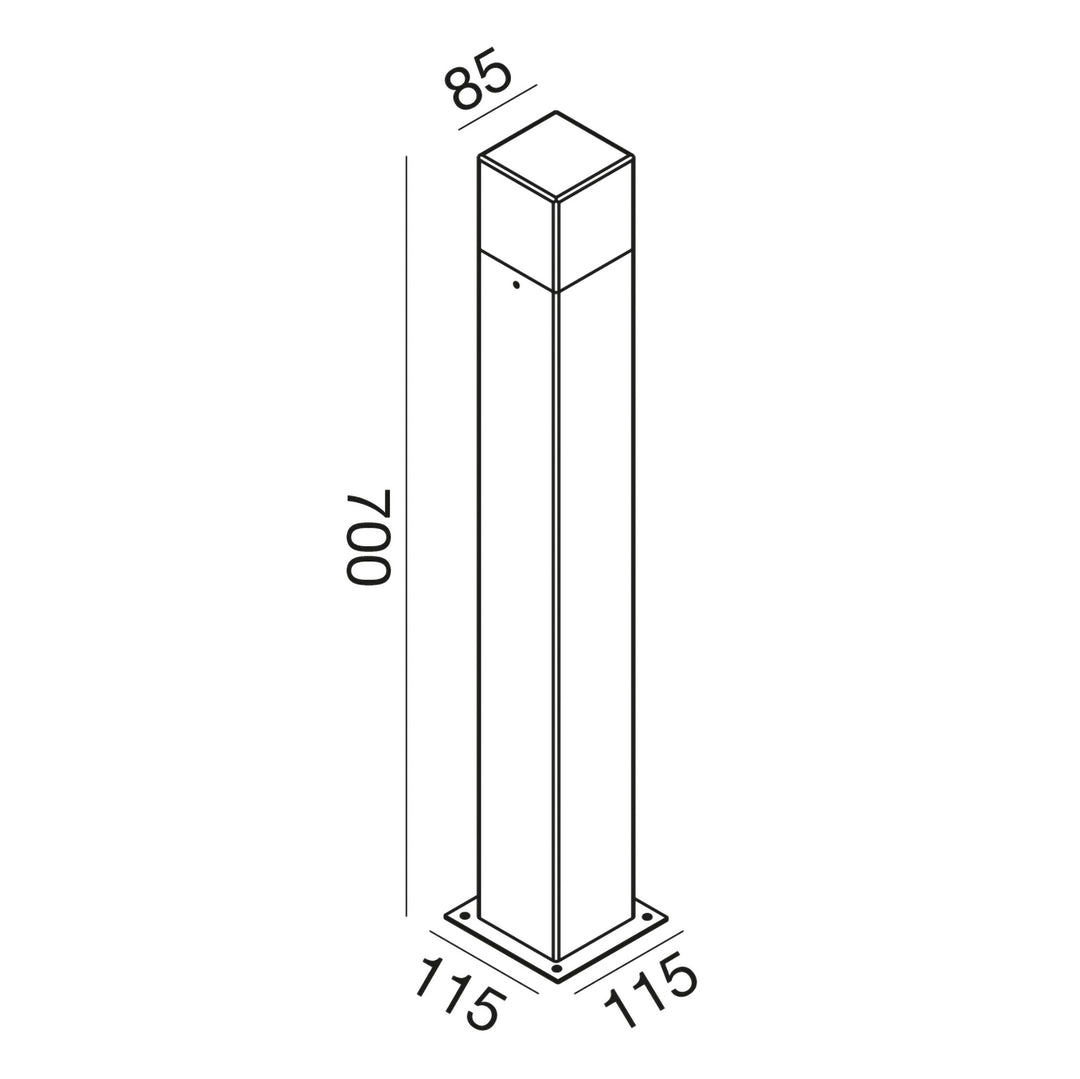 Pollerleuchte Cube