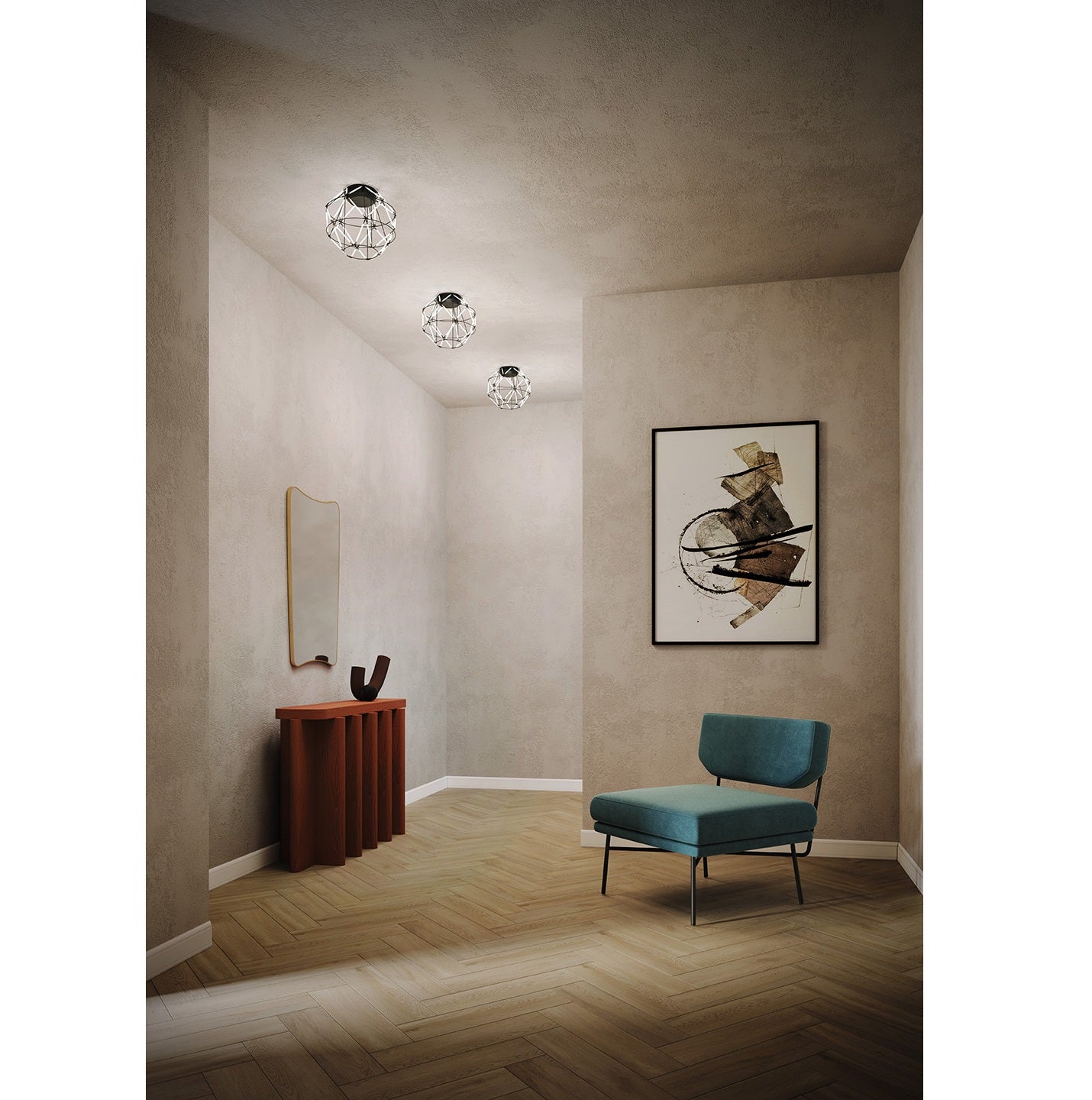 Urban Lighting, Deckenleuchte Euclide, Raumbild, hochwertige Raumbeleuchtung