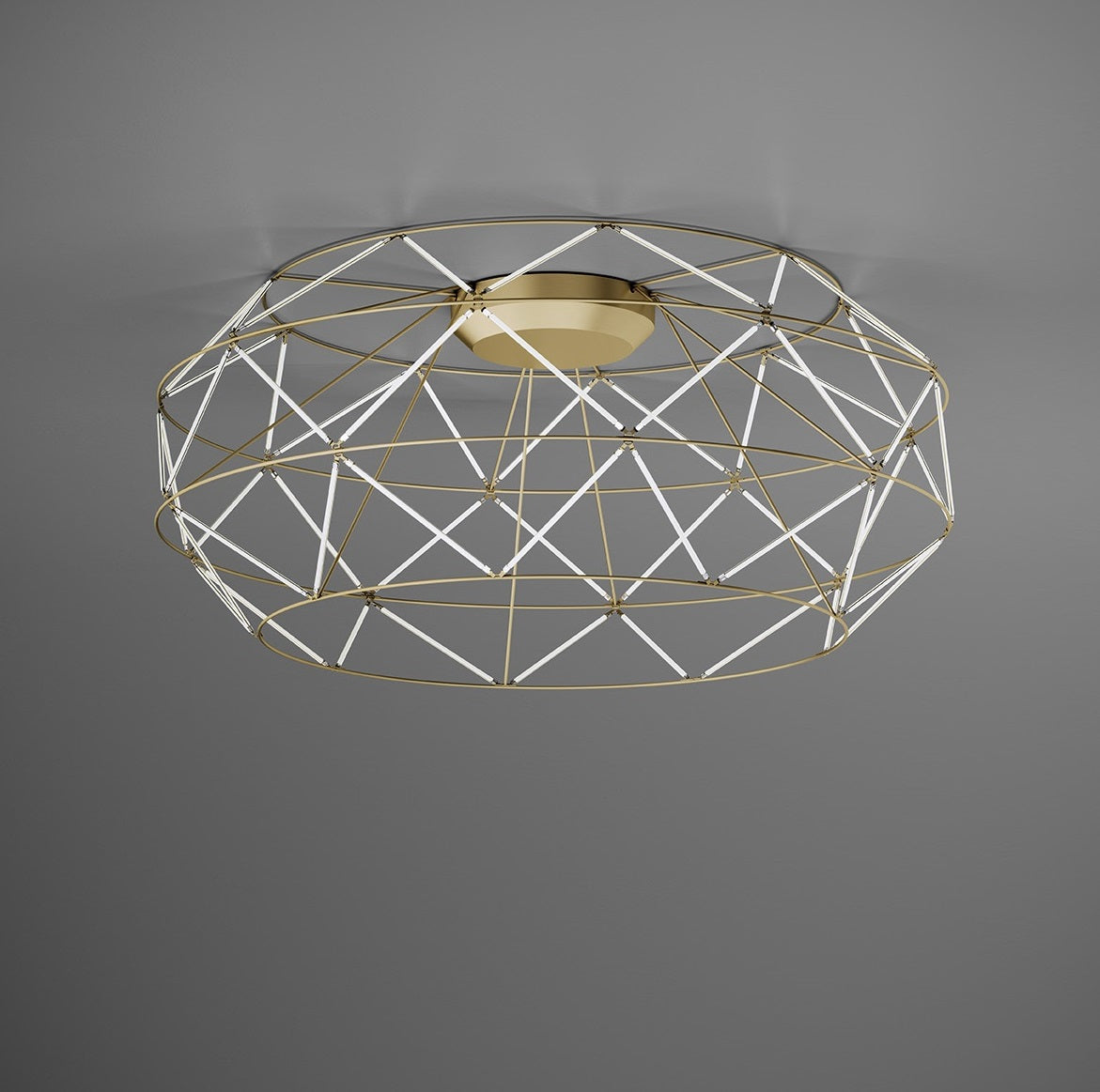 Urban Lighting, Deckenleuchte Euclide, 92cm Gold, stilvolle Raumbeleuchtung