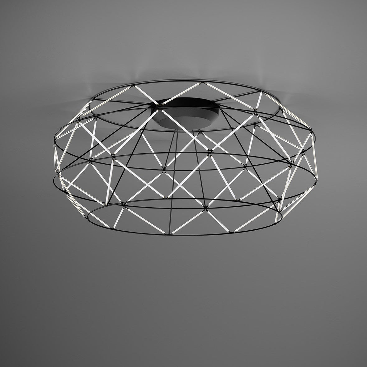 Urban Lighting, Deckenleuchte Euclide, 92cm Schwarz, moderne Deckenbeleuchtung