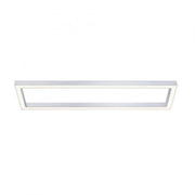 Pure, Deckenleuchte Lines Square, 110cm Aluminium, stilvolle Raumbeleuchtung