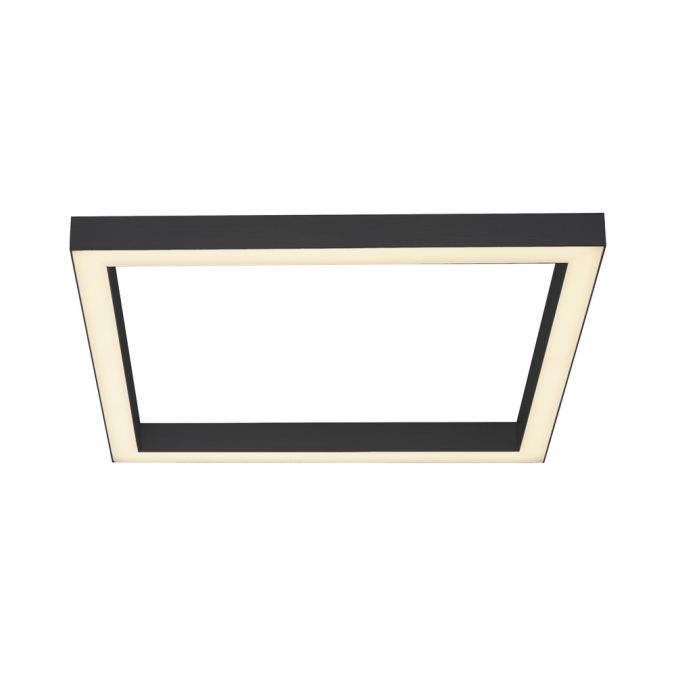 Pure, Deckenleuchte Lines Square, 55cm Anthrazit, moderne Lichtlösung