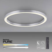Pure, Deckenleuchte Lines, Aluminium 70cm, Detail