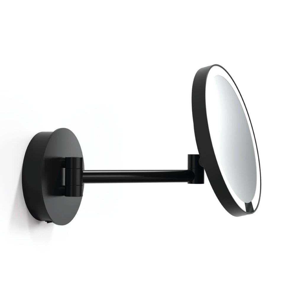 Decor Walther, Wandkosmetikspiegel Just Look Plus Stromdirektanschluss, Schwarz, Produktbild
