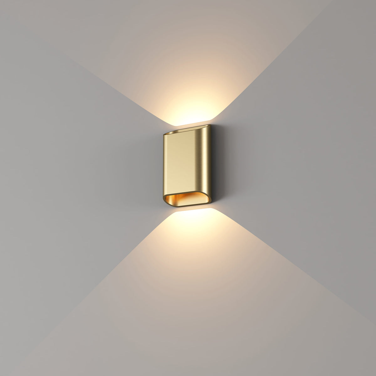 Artdelight, Wandleuchte Diaz Up/Down, Gold gebürstet S, hochwertige Lichtlösung