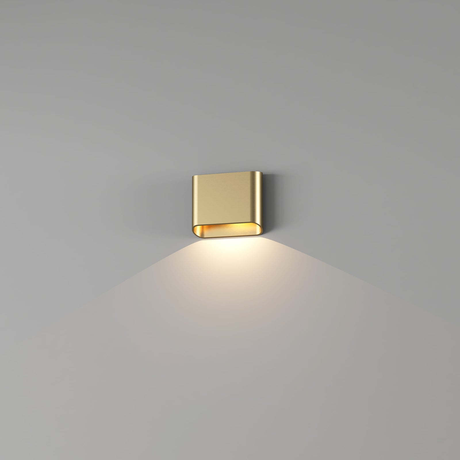 Artdelight, Wandleuchte Diaz Single, Gold gebürstet, stilvolle Außenleuchte