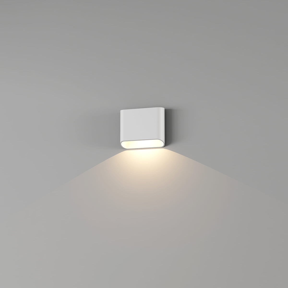 Artdelight, Wandleuchte Diaz Single, Weiss, moderne Außenbeleuchtung