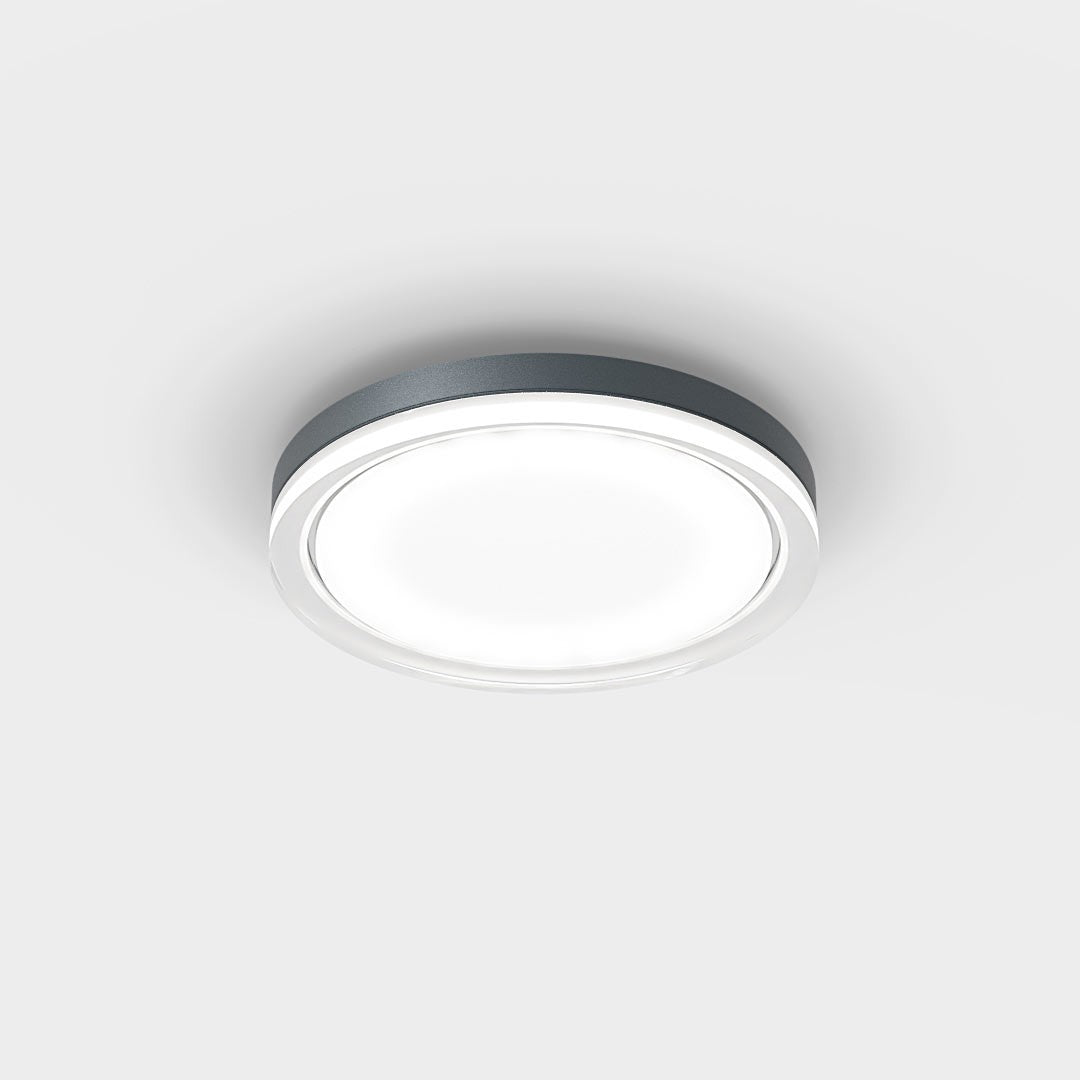 IP44.de LED Deckenleuchte lisc, anthrazit, Vorderansicht