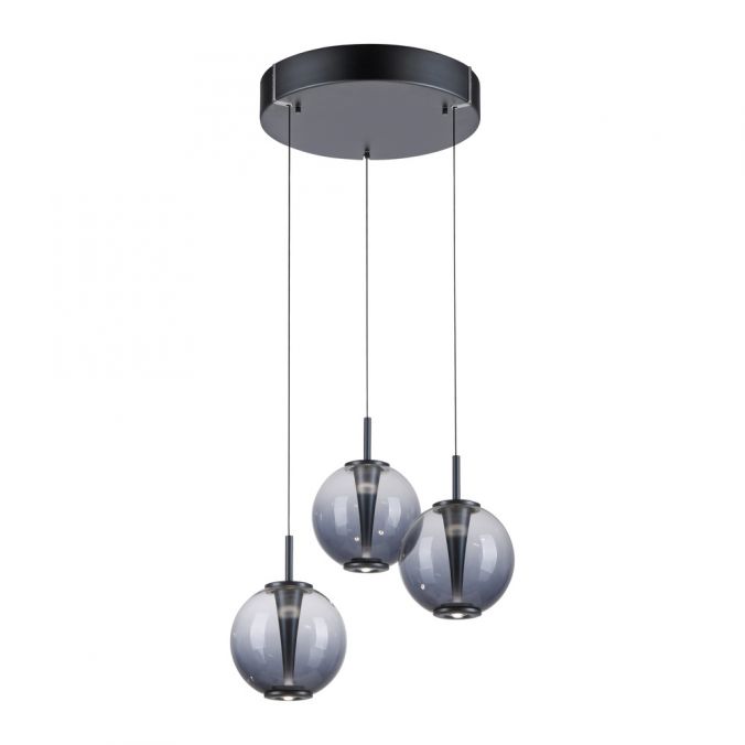 Pure, Pendelleuchte E-Infinity Rondell, Anthrazit, moderne Pendelleuchte