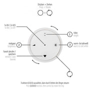 Pure, Pendelleuchte E-Infinity Rondell, Fernbedienung, moderne Lichtsteuerung