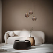 Pure, Pendelleuchte E-Infinity Rondell, Raumbild, stilvolle Esstischbeleuchtung