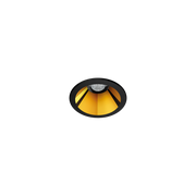 Arkoslight Einbauleuchte LED Shot, schwarz-gold, Vorderansicht