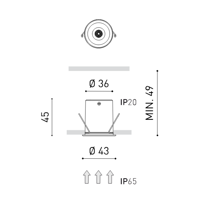 Deckeneinbauleuchte Shot