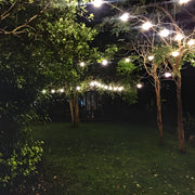 Gea Luce, Lichterkette Fiesta, 5m Raumbild, stilvolle Außenbeleuchtung