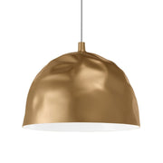 Foscarini Bump Pendelleuchte Gold mit weißer Innenseite – Produktansicht