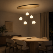 Elements by Bankamp Pendelleuchte Frieda, moderne Anwendung im Wohnzimmer