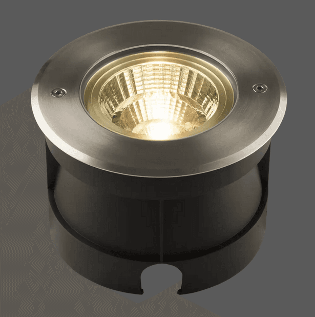 Bodeneinbaustrahler Furi mit LED-Beleuchtung und Edelstahlrahmen