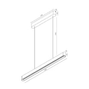 Lupia Licht, Pendelleuchte Halycon, 118cm Skizze, technische Lichtplanung