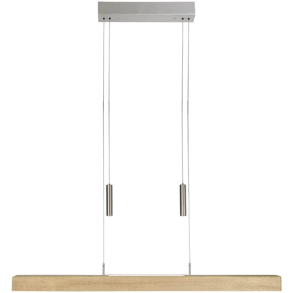 HerzBlut Leonora LED Pendelleuchte Up & Down 85 cm Eiche natur