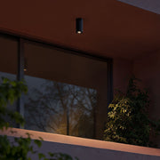 IP44.de Deckenleuchte iem.3, rund, schwarz, moderne Anwendung auf dem Balkon 
