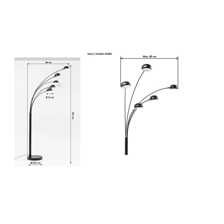 KARE Design Five Fingers Economy Stehleuchte Chrom – Freisteller